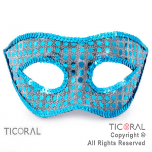 ANTIFAZ VENECIANO LENTEJUELAS TURQUESA x 1 ANTIFAZ VENECIANO LENTEJUELAS TURQUESA x 1